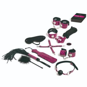 TEASE  PLEASE - SET 13 MAGENTA BONDAGE ACCESSORIES