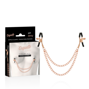 COQUETTE - CHIC DESIRE FANTASY METAL NIPPLE CLIPS WITH CHAIN
