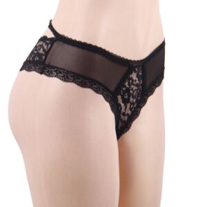 QUEEN LINGERIE FLORAL LACE PANTIES  S/M