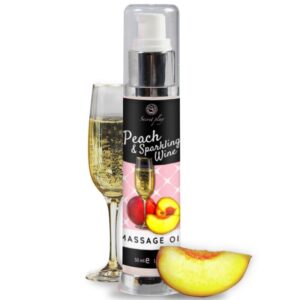 SECRETPLAY - PEACH  SPARKLING WINE MASSAGE OIL 50 ML