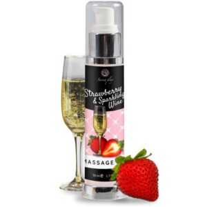 SECRETPLAY - STRAWBERRY  SPARKLING WINE MASSAGE OIL 50 ML